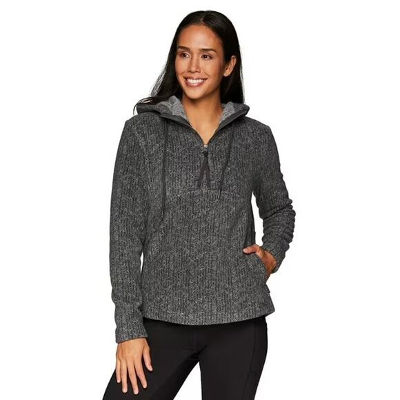 Avalanche NWT Women's Size Small 1/2 Zip Herringbone Polar Fleece Pocket Hoodie - Picture 1 of 10